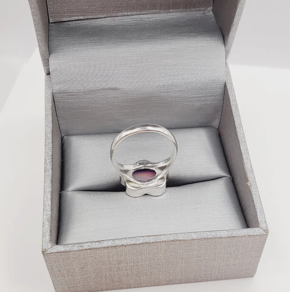 925 Sterling Silver Bezel Set Cloud Ring